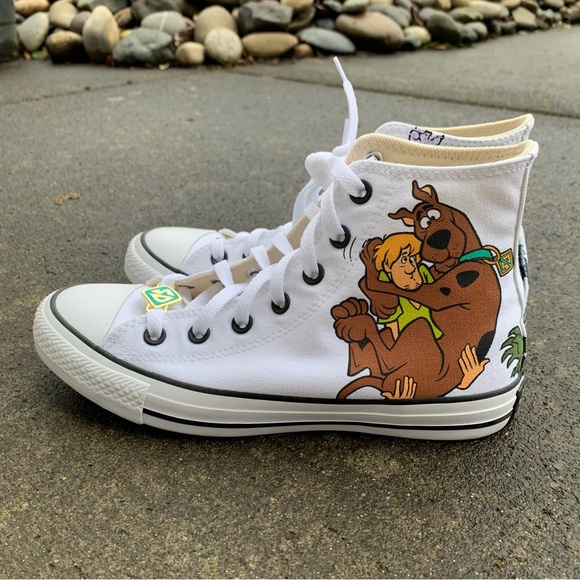 SOLD Converse x Scooby-Doo High Top Chuck Taylor Shoes // Collectible Character - Picture 2 of 9